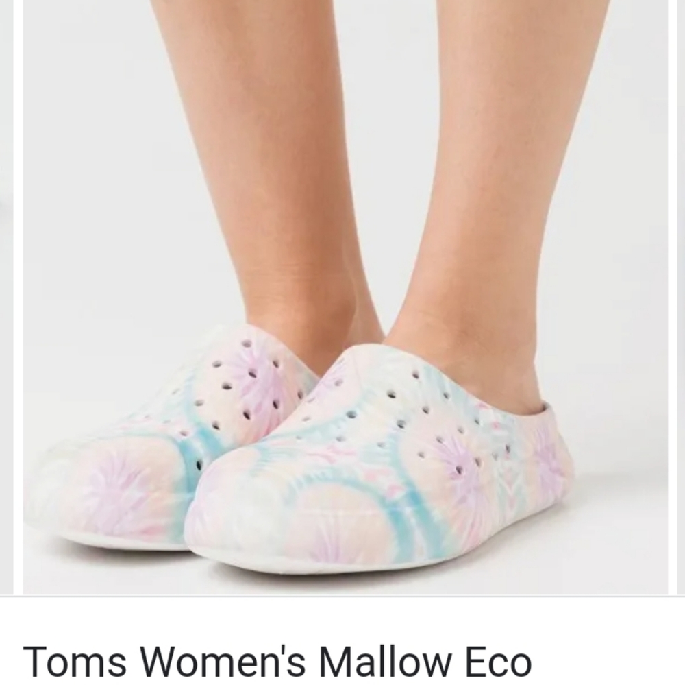 👣💖TOM'S Alpargata Mallow Molded Candy Pink Tie-dye ECO-EVA footwear shoes